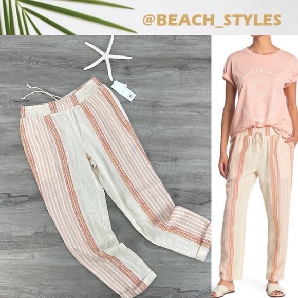 🔆RIP CURL🔆STRIPED BRACH PANTS - Picture 1 of 14
